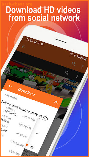 Social video downloader screenshot