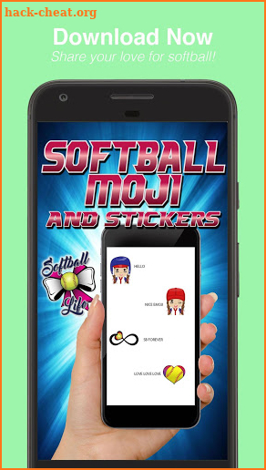 SoftballMoji and Stickers screenshot