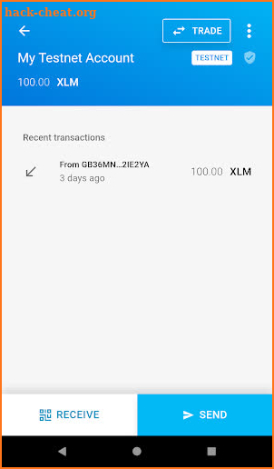 Solar - Stellar lumens wallet screenshot