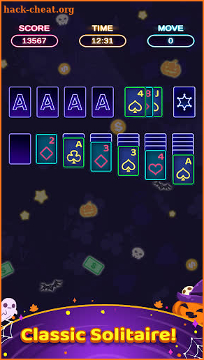 Solitaire Plus: Neon screenshot