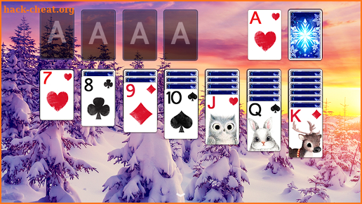 Solitaire Polar Sunrise Theme screenshot