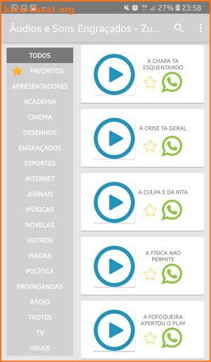 Sons engraçados pra whats - zueira na certa screenshot