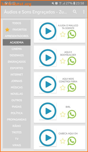 Sons engraçados pra whats - zueira na certa screenshot