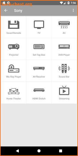 Sony Blu Ray Player Remote screenshot