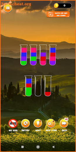 Sorting watercolor puzzle screenshot