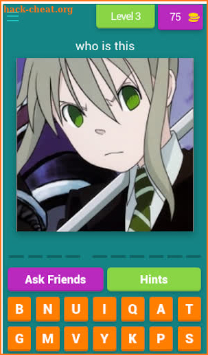 Soul Eater character quiz screenshot