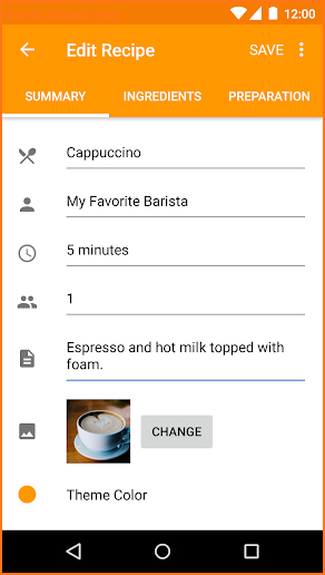 Sous Recipe Manager screenshot