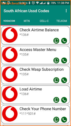 South African Ussd Codes (All Networks) screenshot