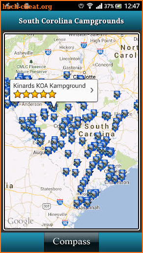 South Carolina Campgrounds screenshot