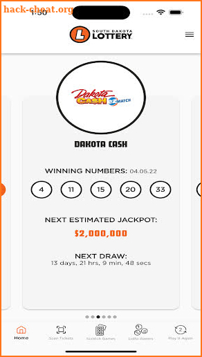 South Dakota Lottery screenshot