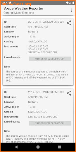 Space Weather Reporter screenshot