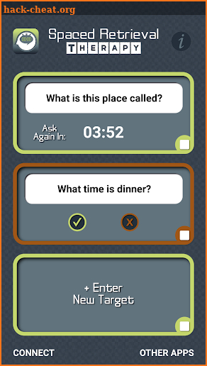 Spaced Retrieval Therapy screenshot