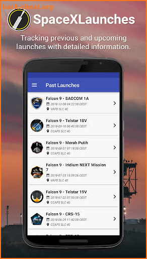 SpaceXLaunches screenshot