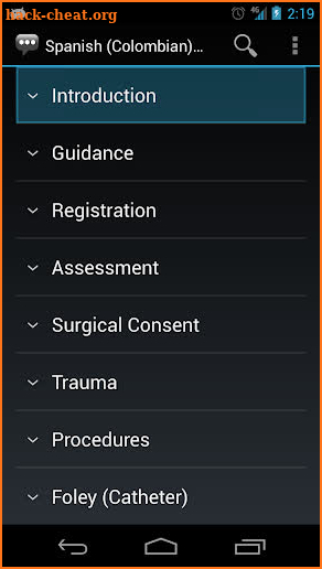 Spanish (Colombia) Medical screenshot