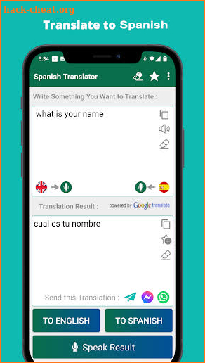 Spanish English Translator screenshot