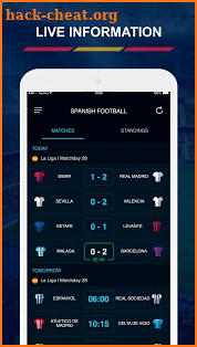 Spanish Football Scores screenshot