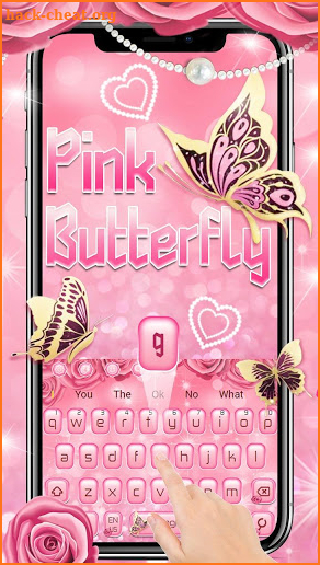 Sparkle Butterfly Keyboard Theme screenshot