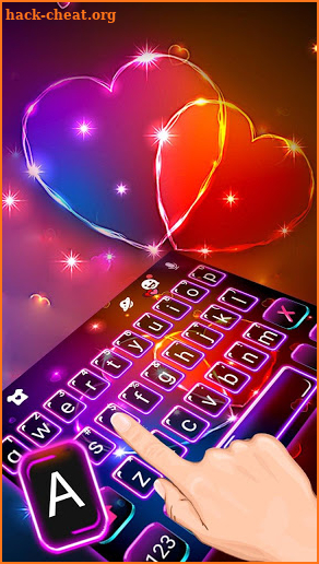 Sparkle Hearts Keyboard Theme screenshot