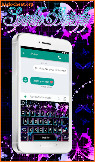 Sparkling Butterfly Keyboard screenshot