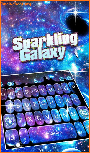 Sparkling Galaxy Keyboard Theme screenshot