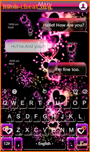 Sparkling Heart Keyboard Theme screenshot