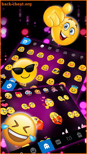 Sparkling Hearts 3d Keyboard Theme screenshot