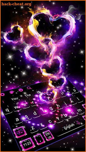 Sparkling Love Hearts Keyboard Theme screenshot