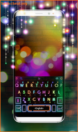 Sparkling Neon Light Keyboard Theme screenshot