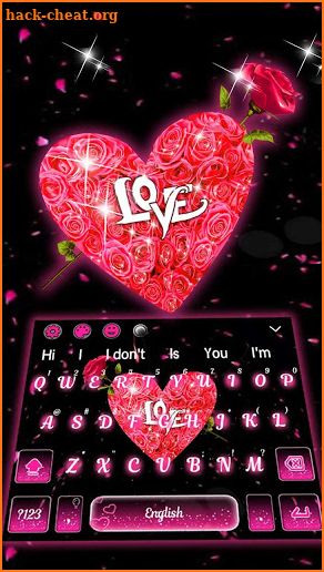 Sparkling Pink Love Keyboard screenshot