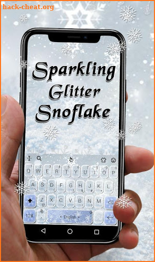 Sparkling Snowflake Keyboard Theme screenshot