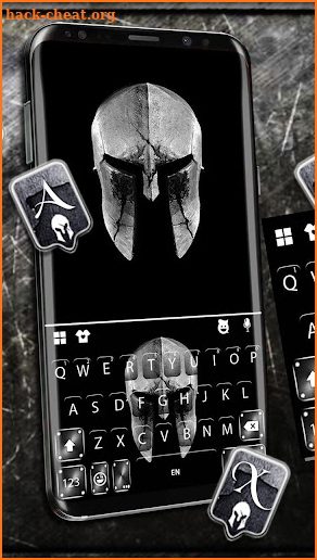 Sparta Metal Helmet Keyboard Theme screenshot