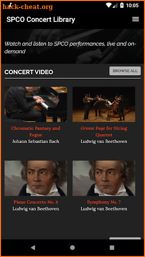 SPCO Classical Concert Library screenshot