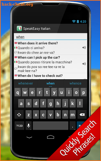 SpeakEasy Italian ~ Phrasebook screenshot