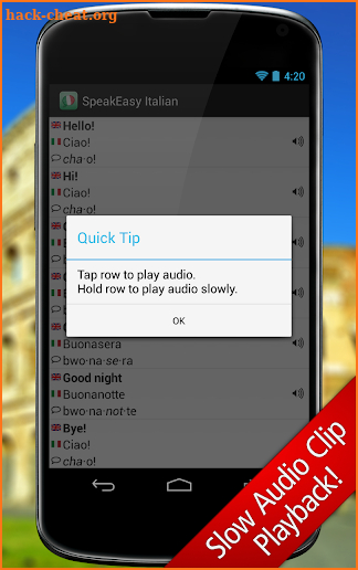 SpeakEasy Italian ~ Phrasebook screenshot