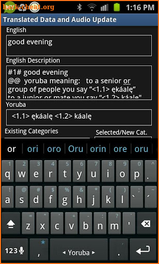 Speak/Write Yoruba Language screenshot