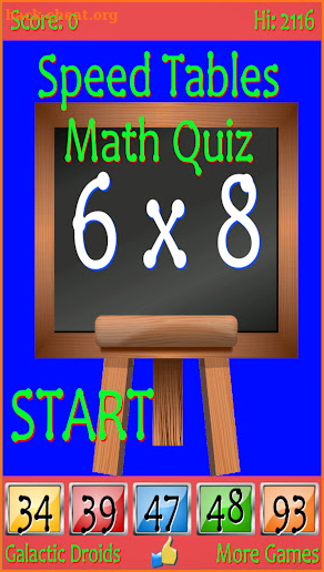 Speed Tables Pro Math Quiz screenshot