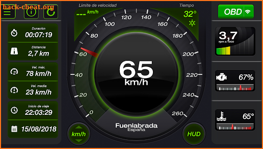 Speedbot. Velocímetro GPS/OBD2 screenshot