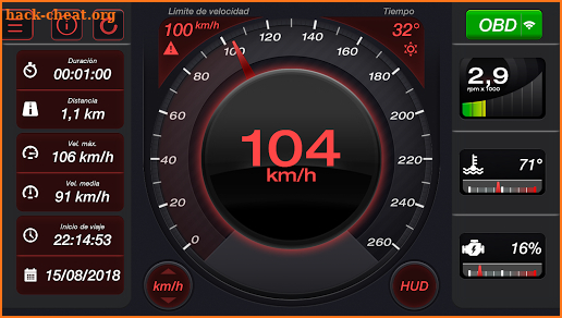 Speedbot. Velocímetro GPS/OBD2 screenshot