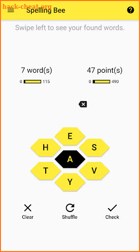 Spelling Bee (NY Times style) screenshot