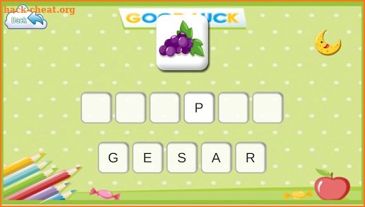 Spelling for children activity game screenshot