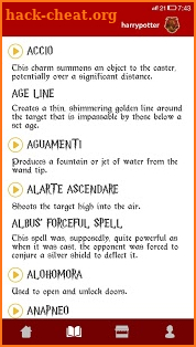 Spells Book & Quiz Harry Potter screenshot
