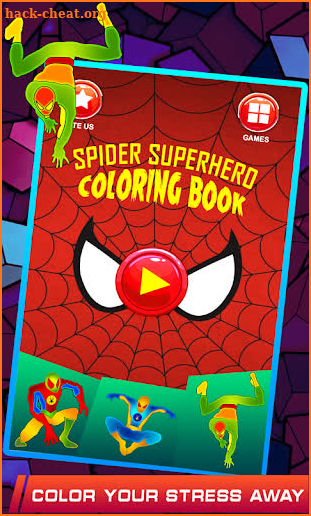 spider boy coloring many of super heros game screenshot