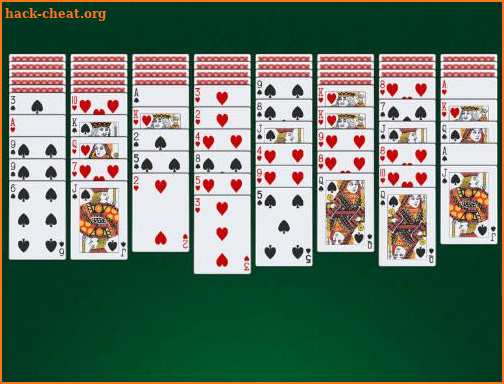 Spider solitaire online screenshot