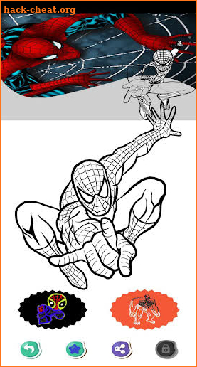 Spider super hero coloring screenshot