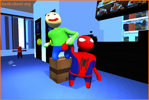 Spider vs Baldi Fall Neighbor Flat screenshot