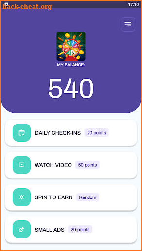 Spin the wheel  to earn cash screenshot