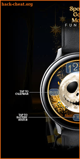 Spooky Gold Moon_Watchface screenshot