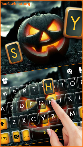 Spooky Pumpkin Keyboard Background screenshot