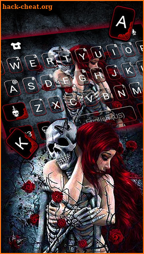 Spooky Skeleton Love Keyboard Theme screenshot