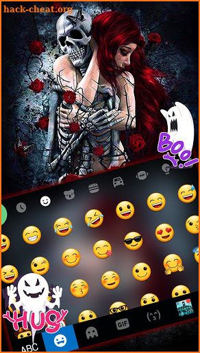 Spooky Skeleton Love Keyboard Theme screenshot